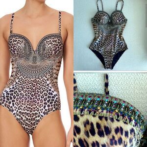NWT Animal-Print Call Of The Cathedral Underwire One-Piece Swimsuit $400